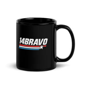14BRAVO Black Glossy Mug