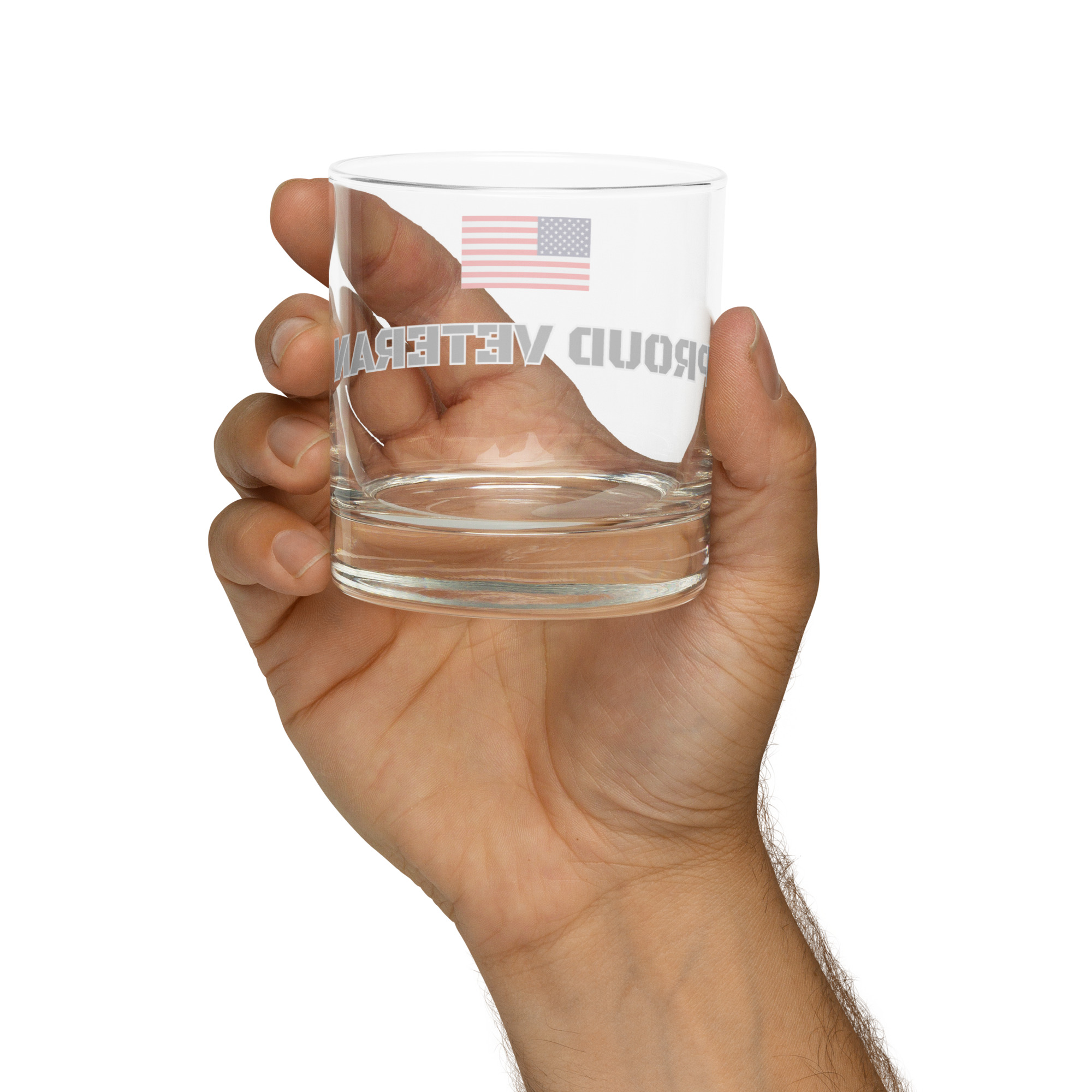 Proud Veteran Rocks glass - Image 2
